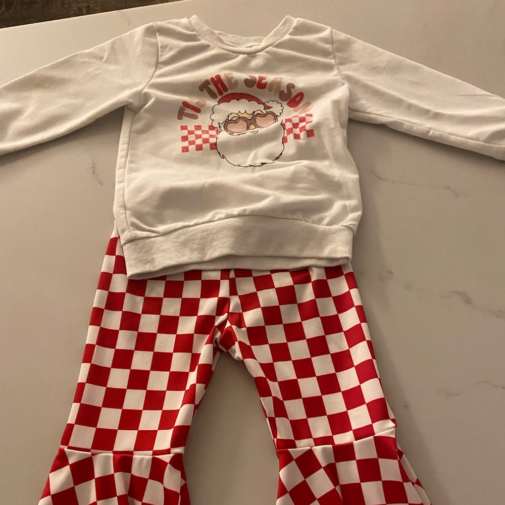 Christmas bellbottom outfit